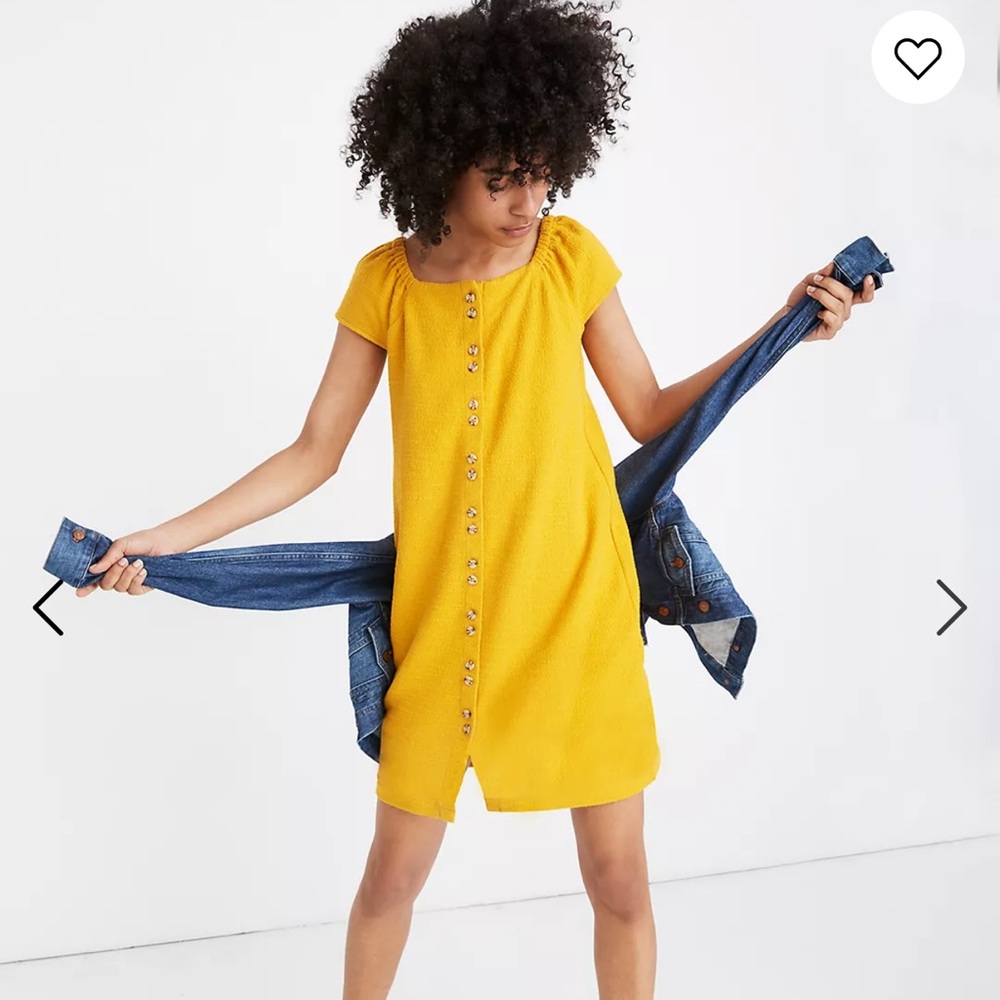 Madewell Texture & Thread cap-sleeve dress